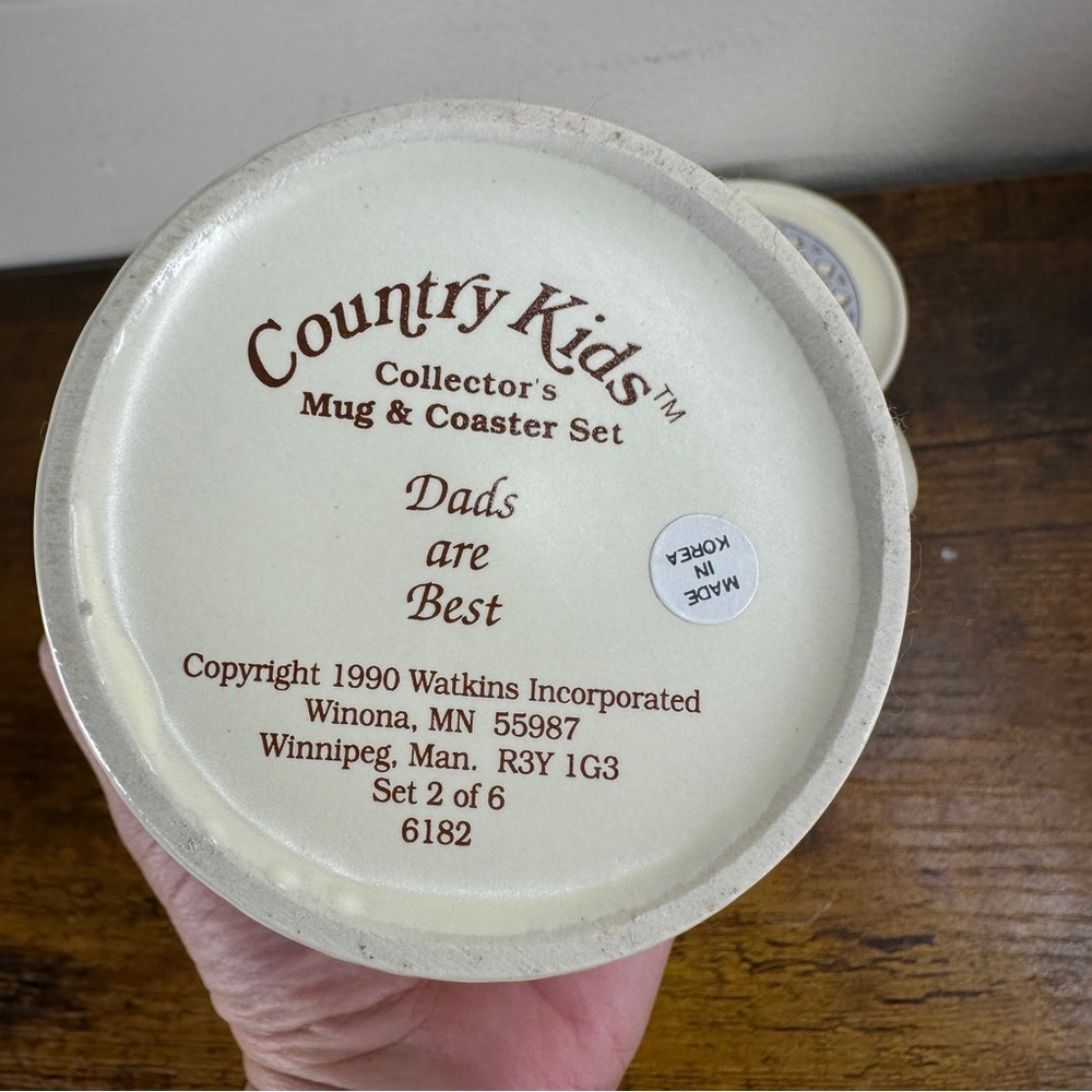 Vintage Watkins Country Kids Collectors Mugs "Dads Are Best" & "Moms Are Special - Picture 9 of 9